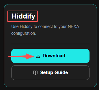 Hiddify setup screenshot