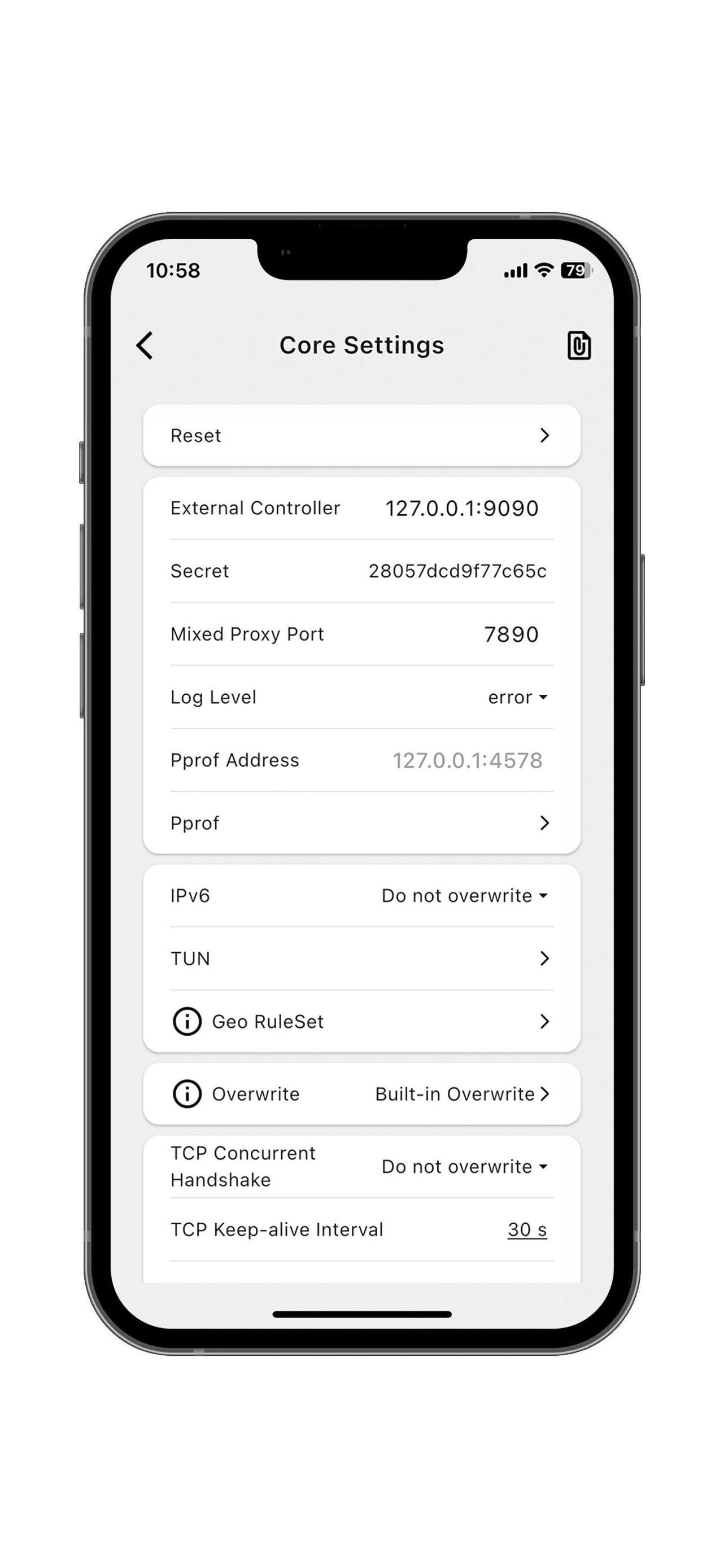Import from clipboard option in Clash Mi